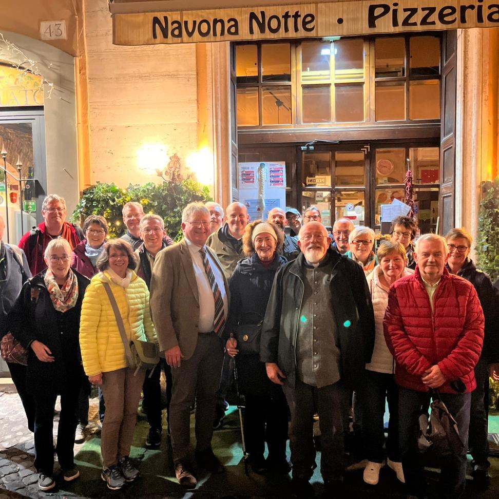 Nach dem Abendessen - Treffen mit dem deutschen Botschafter beim Hl. Stuhl