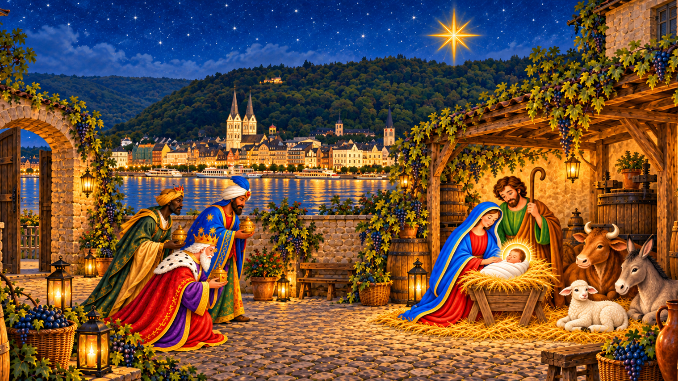 Weihnachtskrippe vor Boppard