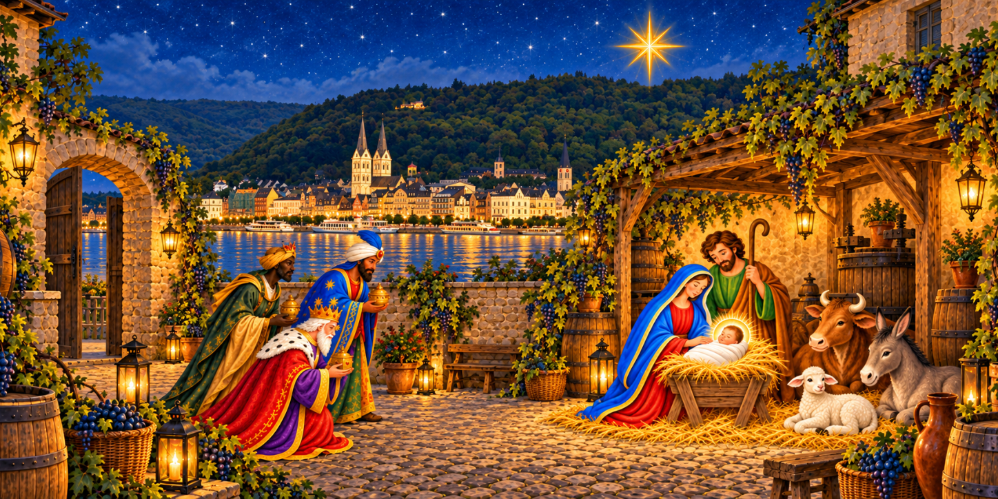 Weihnachtskrippe vor Boppard