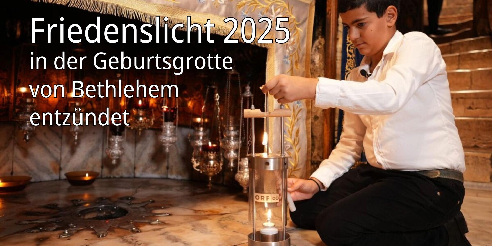 Friedenslicht in Bethlehem entzündet