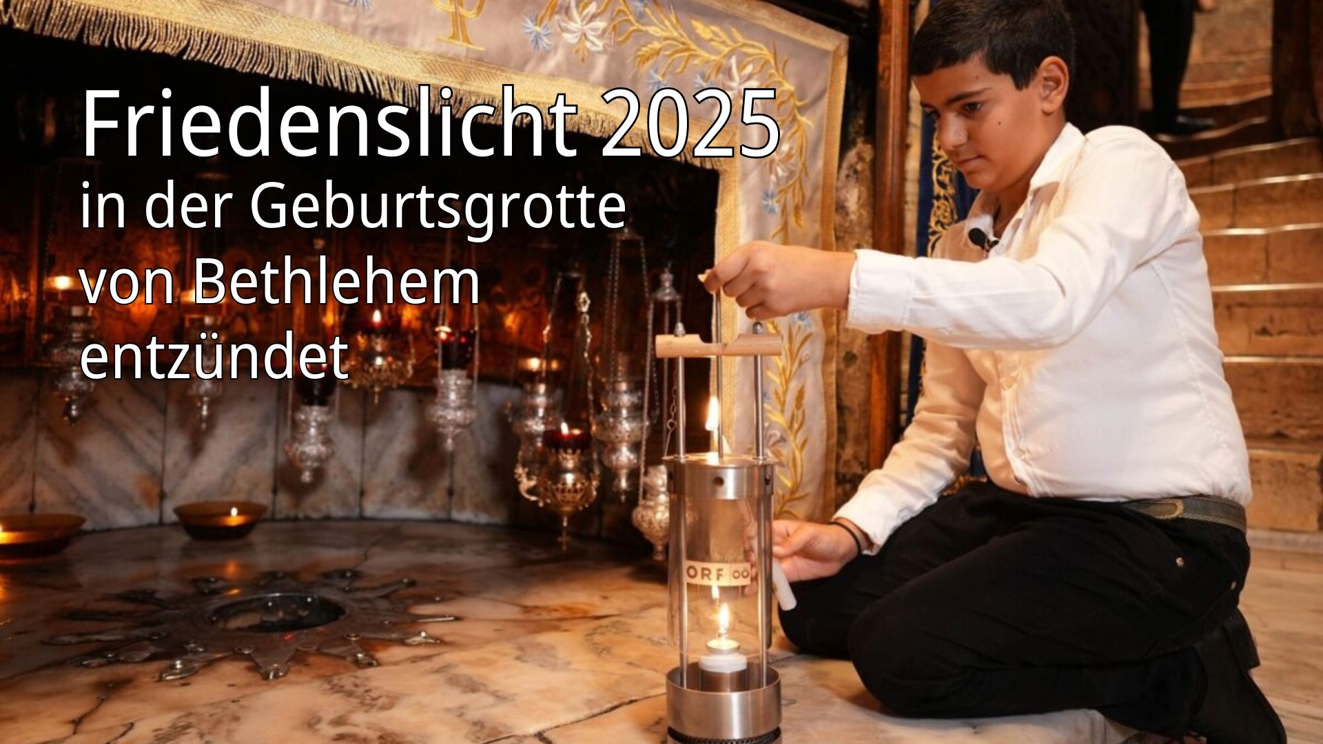 Friedenslicht in Bethlehem entzündet