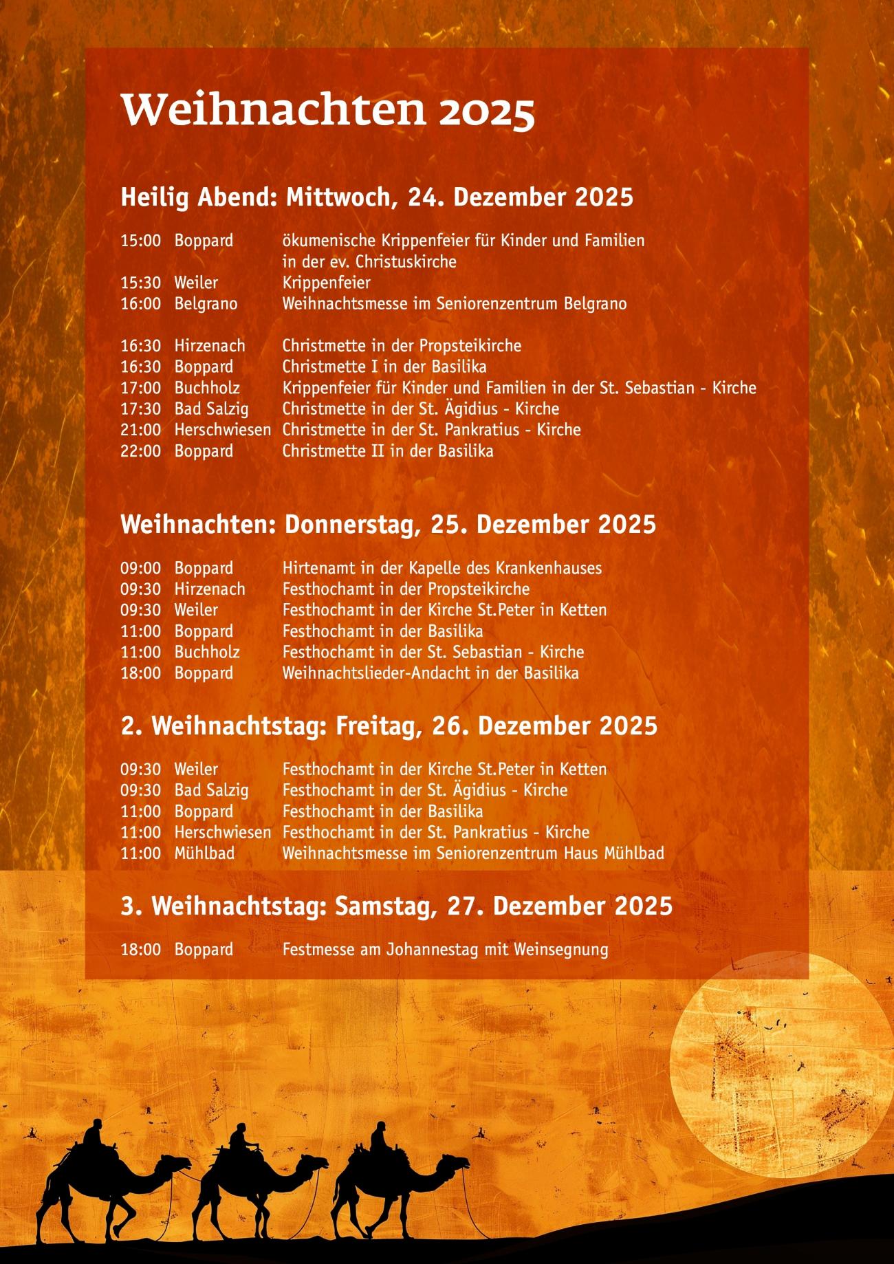 Weihnachtsgottesdienste